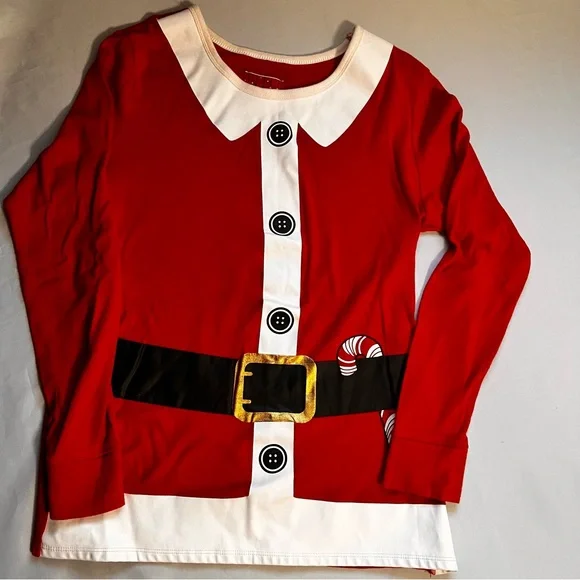 Women’s Christmas Nightwear Themed Pajamas in Red/White Sz LG - Picture 3 of 9